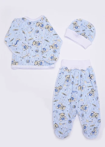 Голубой летний костюм детский мальчик голубой Let's Shop