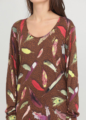 Коричневое кэжуал платье Killah с рисунком