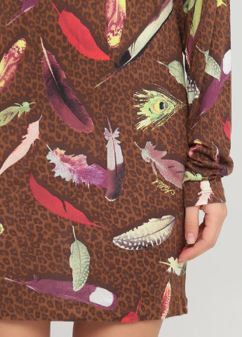 Коричневое кэжуал платье Killah с рисунком