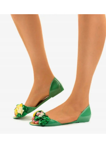 Женские кэжуал сандалии Gofc зеленого цвета без застежки с аппликацией