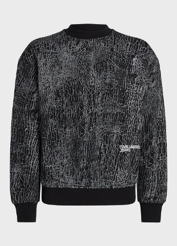 Чорний світшот Karl Lagerfeld Jeans логотип без декору (315852102)