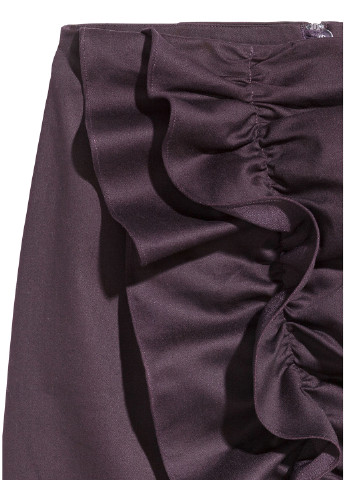 Сливовая кэжуал однотонная юбка H&M а-силуэта (трапеция)