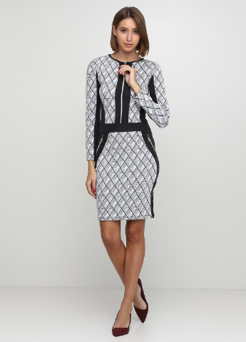 Светло-серое кэжуал платье Effe с геометрическим узором