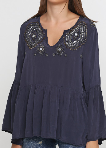 Серо-синяя демисезонная блуза Lauren Vidal