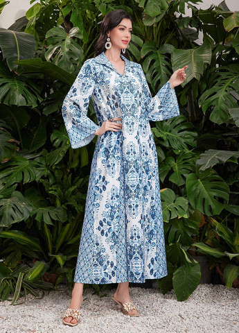 Белое кэжуал платье клеш SHEIN турецкие огурцы