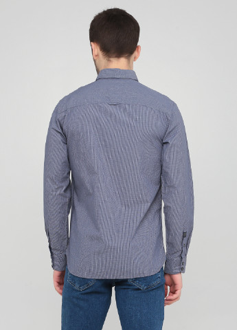 Темно-синяя кэжуал рубашка в полоску Produkt