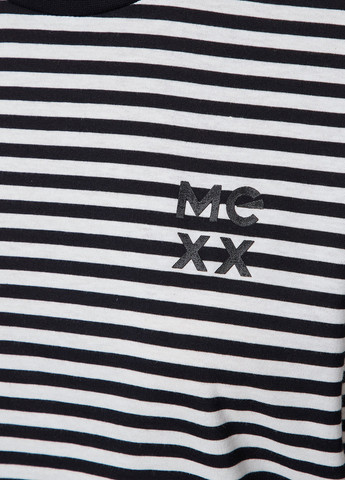 Черно-белая летняя футболка Mexx
