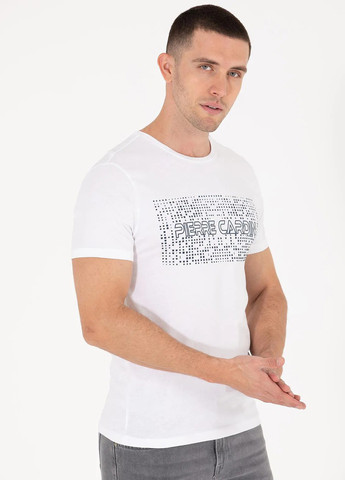 Молочная футболка Pierre Cardin