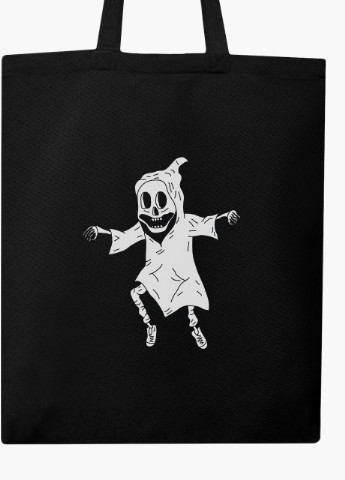 Еко сумка шоппер черная Скелет (Skeleton) на молнии (9227-2085-BKZ) MobiPrint (236265648)