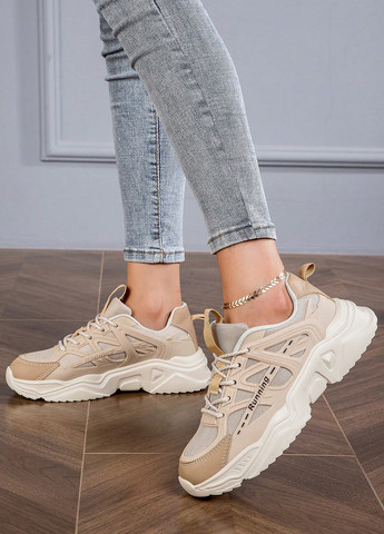 Кроссовки SHEIN бежевые демисезоны (342722182)