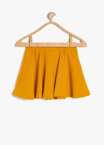 Желтая кэжуал однотонная юбка KOTON клешированная