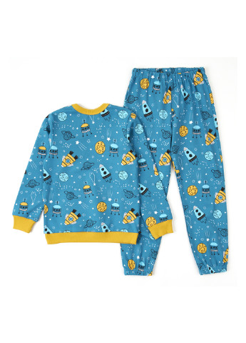 Темно-бирюзовая всесезон пижама (свитшот, брюки) свитшот + брюки Ляля