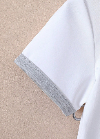 Комбінований літній костюм (футболка, шорти) з шортами SHEIN