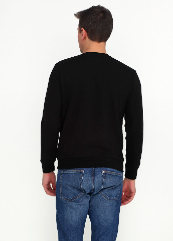 Свитшот H&M - крой рисунок черный кэжуал - (109165943)