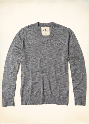 Серый демисезонный пуловер пуловер Hollister