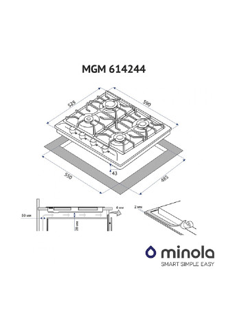 Варочная поверхность MINOLA mgm 614244 i (134069558)