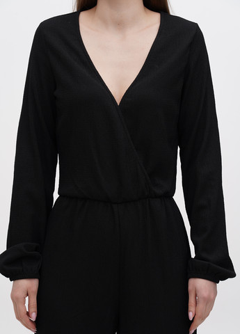 Комбінезон NA-KD комбінезон-брюки однотонний чорний кежуал поліестер