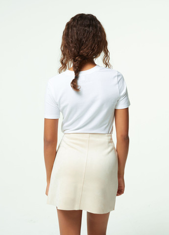 Бежевая кэжуал однотонная юбка Jennyfer а-силуэта (трапеция)