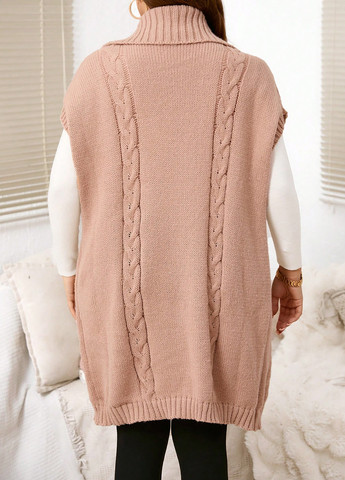 Розово-коричневый демисезонный кардиган SHEIN