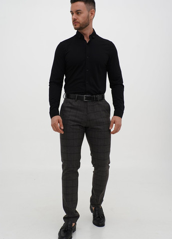 Черная классическая рубашка однотонная Trend Collection