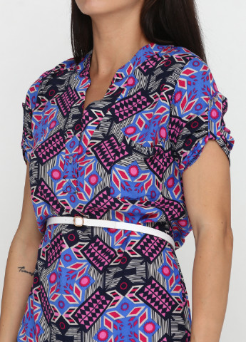 Комбинированное кэжуал платье рубашка Radda с орнаментом