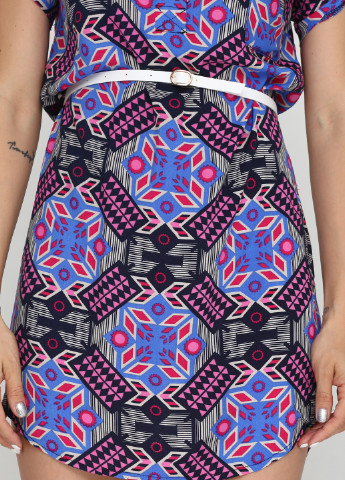 Комбинированное кэжуал платье рубашка Radda с орнаментом