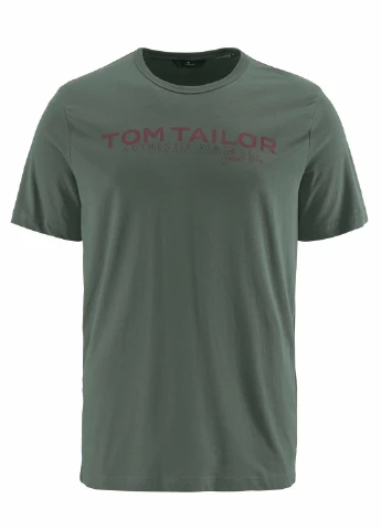 Хаки (оливковая) футболка Tom Tailor