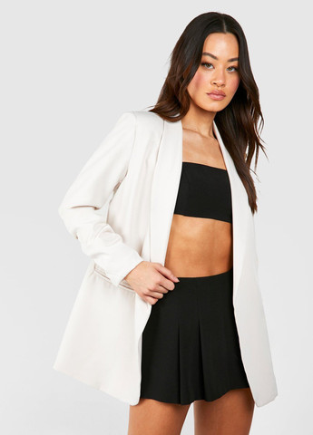 Светло-бежевый женский жакет Boohoo однотонный - демисезонный