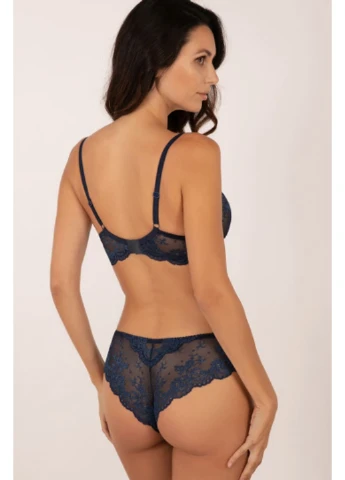 Темно-синій бюстгальтер балконет push-up темно-синій l'amour 3227 Kleo