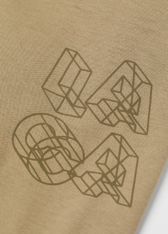 Бежевый демисезонный кэжуал лонгслив H&M с рисунком