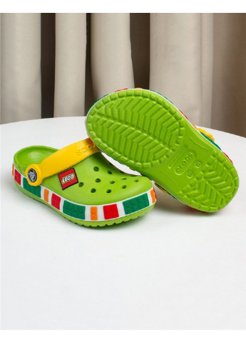 Зеленые стильные детские кроксы лего DobraMAMA