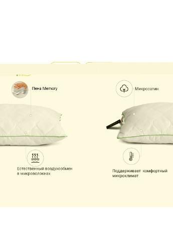 Подушка 1469 Eco memory effekt Середня 40х60 см (2200001539464) Mirson (254082391)