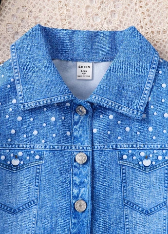Синя демісезонна куртка SHEIN