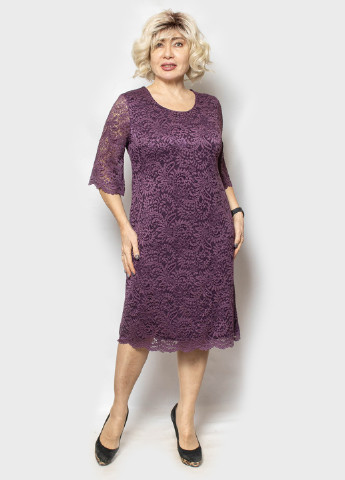 Светло-фиолетовое кэжуал платье LibeAmore однотонное