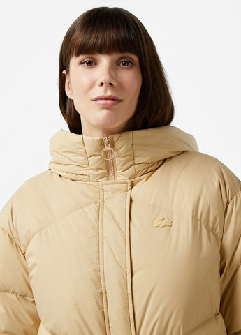 Светло-бежевый зимний Пуховик Lacoste