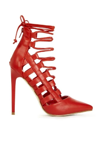 JustFab Туфли красный з искусственная кожа, германия — демисезон (22189431)