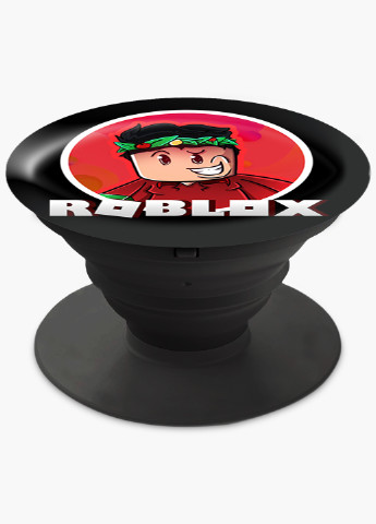 Попсокет (Popsockets) держатель для смартфона Роблокс (Roblox) (8754-1225) Черный MobiPrint (216748529)