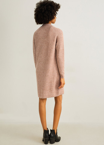 Бежевое кэжуал платье платье-свитер C&A меланжевое