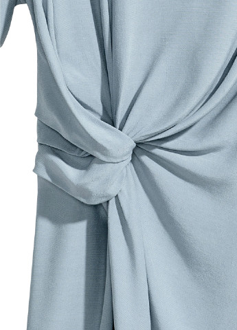 Серо-голубое кэжуал платье а-силуэт H&M однотонное
