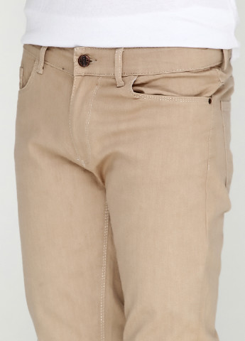 Бежевые кэжуал демисезонные прямые брюки MRS