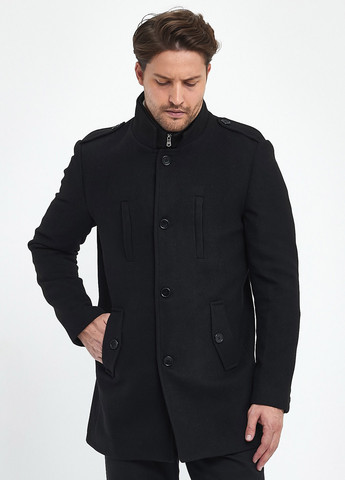 Темно-сіре демісезонне Пальто однобортне Trend Collection