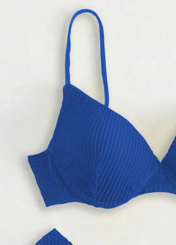 Темно-синій літній купальник (ліф, трусики) бікіні, роздільний SHEIN