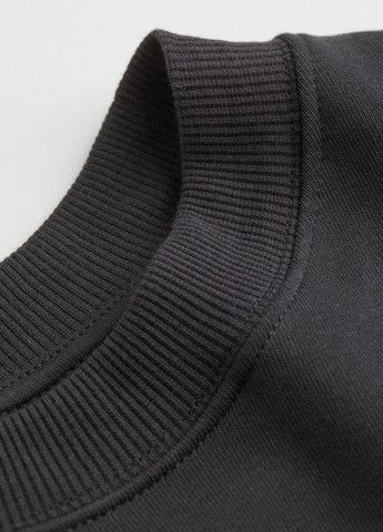 Чорний світшот H&M метелики без декору (300466292)