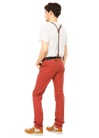 Красные демисезонные прямые джинсы Desigual