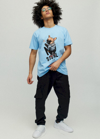 Голубая футболка мужская YAPPI