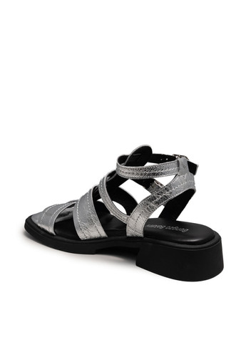 Серебряные босоножки Bengzo Baldini с ремешком