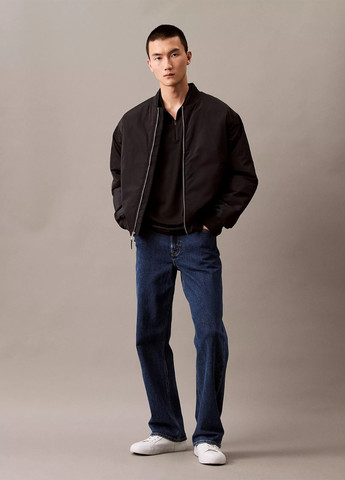 Черная футболка-поло для мужчин Calvin Klein однотонная