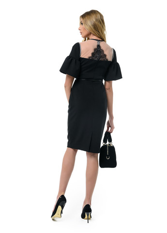 Черное кэжуал платье футляр Arefeva однотонное