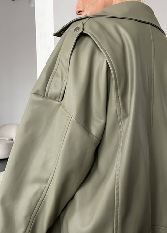 Оливкова демісезонна куртка косуха No Brand