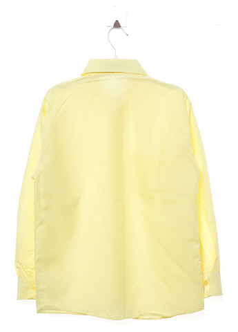 Желтая кэжуал рубашка однотонная Baki с длинным рукавом